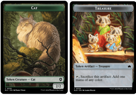 Cat (0026) // Treasure (0029) Double-Sided Token